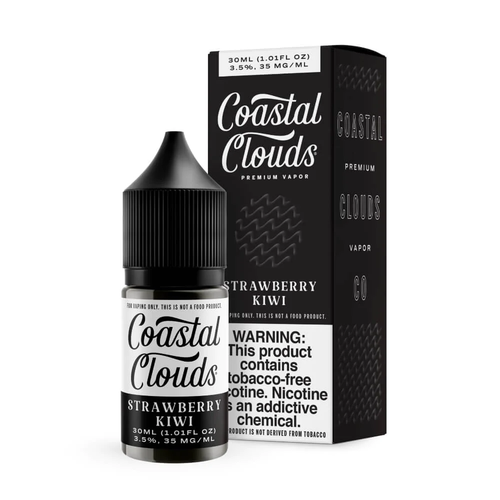 Strawberry Kiwi Salt by Coastal Clouds is a fruity blend of strawberries and kiwis. (50/50 vg/pg)