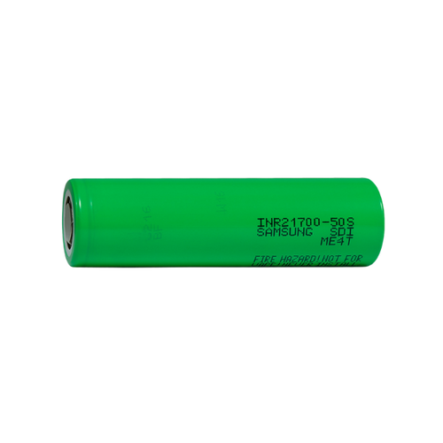 Trust the Samsung 50S 21700 battery for reliable, high-performance charging. With 5000mAh capacity and a 25A max discharge current, it's perfect for multiple device uses and comes in a 21700 size with flat top style. Please note: this cell is unprotected and must be used only in protected battery packs for safe operation.