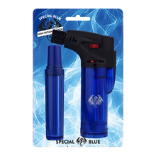 Load image into Gallery viewer, The Bernie Reload Torch Lighter lighter boasts an easy-to-use single click operation and a spacious fuel reservoir for extended use. Its refillable design allows for long term use, while the flame control and trigger lock switch provide added safety and convenience.
