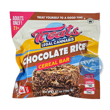 Load image into Gallery viewer, Experience the perfect fusion of decadent chocolate and crispy rice with the Treats Chocolate Rice Cereal Bar. Infused with a 25:1 CBD:THC ratio and containing 100mg Delta9, each bite offers a delightful combination of flavors and the potential benefits of THC. Enjoy anytime, anywhere for a delicious and elevated experience.
