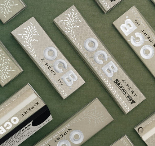 OCB X-Pert Rolling Papers are relaxed weave, smoothest smoke, dye-free, chlorine-free, even-burning, natural always-sticks acacia gum, GMO-free, vegan, and no-tear.