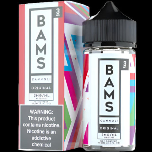 Bam Bam’s Birthday Cannoli is a of vanilla frosting surrounded by birthday candy sprinkles inside a sugary shell. (80/20 vg/pg)