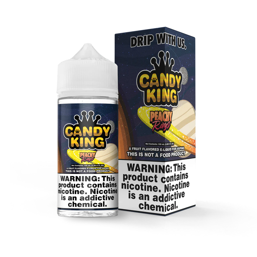 Peachy Rings by Candy King are like peach gummy rings. (70/30 vg/pg)