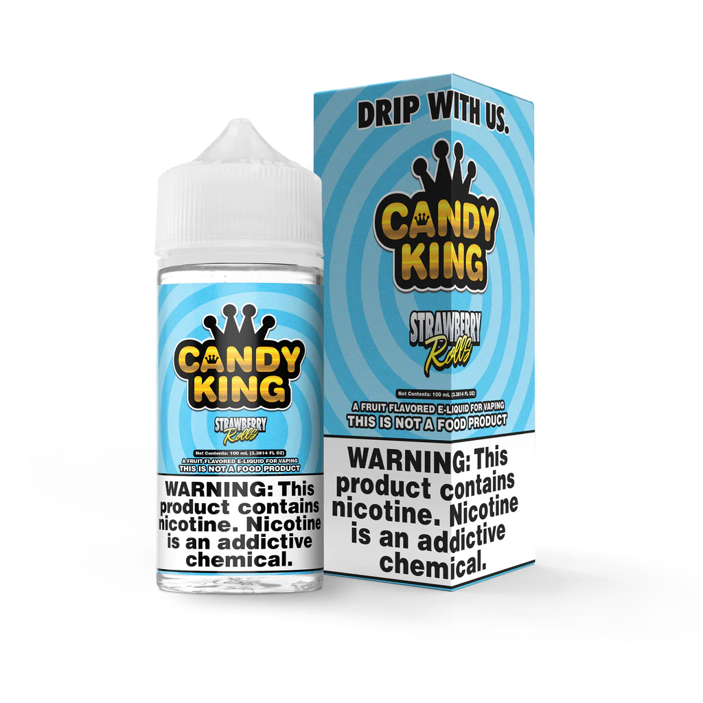 Strawberry Rolls by Candy King is a sour strawberry gummy flavor. (70/30 vg/pg)