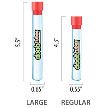 Load image into Gallery viewer, Regular Doob Tube:
With dimensions of 4.3&quot; x 0.55&quot;, this tube fits 1.25&quot; papers and cones.

Large Doob Tube:
This larger tube measures 5.5&quot; x 0.65&quot; and is designed to fit King Size papers and cones.
