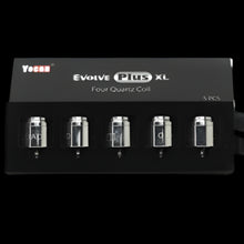 Load image into Gallery viewer, Evolve Plus XL Quad Quartz Coils (5-Pack): Specifically designed for the Yocan Evolve Plus XL Vaporizer. Boosts cloud production for an optimal vaping experience.
