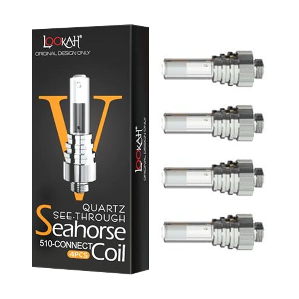 Lookah Seahorse See-Through-Quartz V Coils (5-Pack)