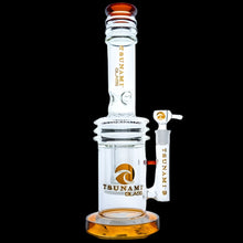 Load image into Gallery viewer, Tsunami - Triple Honeycomb Heart Perc 17&quot; Amber
