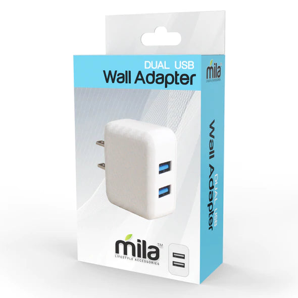 Mila USB 2-Port Wall Adapter